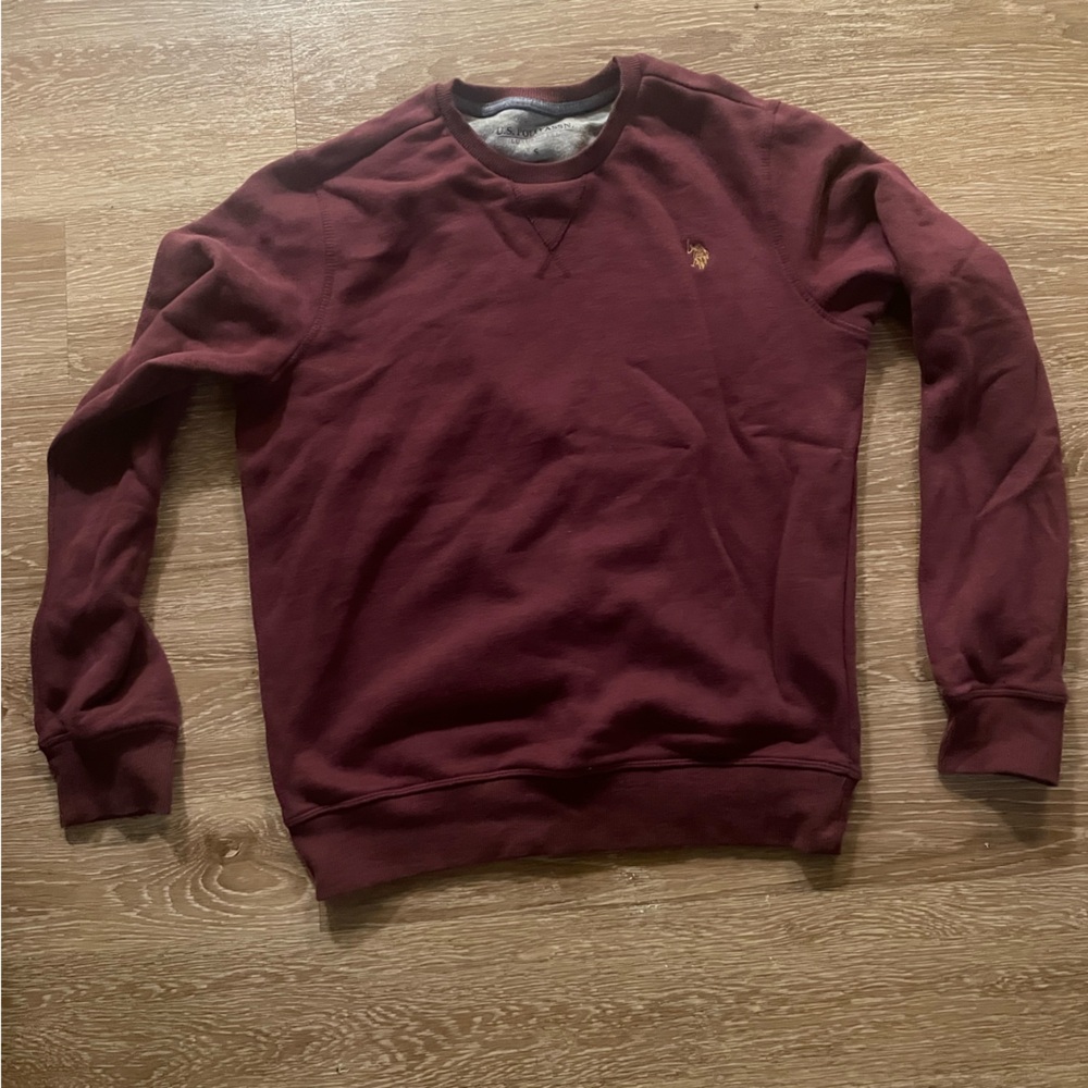 U.S. Polo Assn. Men's Burgundy Crewneck Sweater